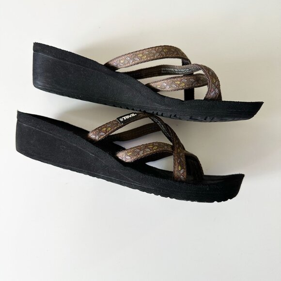 TEVA Mush brown platform sandal - Picture 3 of 4